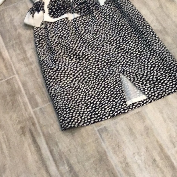 Louis Feraud vintage silk bow dress, cream/black, size 10 - Picture 11 of 13